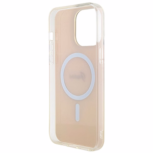 Guess IML Iridescent Magnetinis dėklas telefonui iPhone 15 Pro - rožinis