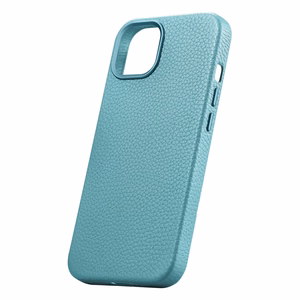 iCarer Litchi Premium odinis dėklas iPhone 14 Magnetinis odinis dėklas su MagSafe Žalias (WMI14220709-GN)