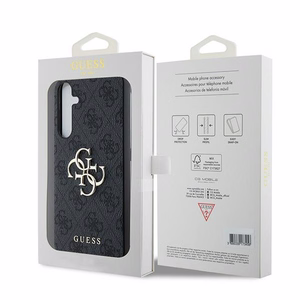 Guess 4G Big Metal Logo dėklas telefonui Samsung Galaxy A35 - juodas