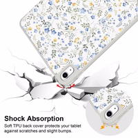 Tech-Protect SC Pen dėklas iPad 10.9" 2022 (10-os kartos) / 11" 2025 (11-os kartos) - ramunės su lapais