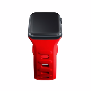 38/40/41/42 mm Red (small) - 3mk Silicone Watch Strap for Apple