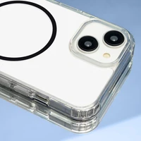 Anti Shock Itin plonas Magnetinis dėklas telefonui iPhone 15 Pro Max 6,7" juodas