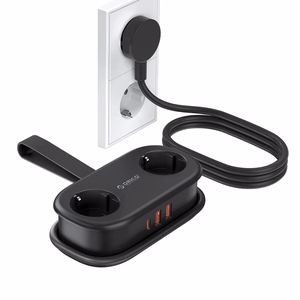 Orico APP 15.5W 5in1 maitinimo blokas 2x AC + 2x USB-A + 1x USB-C - juodas