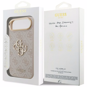 Guess 4G Charms Collection Magnetinis dėklas telefonui iPhone 17 Pro - rudas