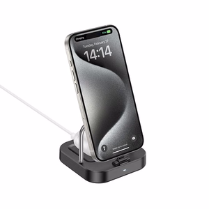 Stalo įkroviklis Hoco 2in1 USB C PD QC 3A 30W + belaidžiu įkrovimu 5W CQ16B baltas