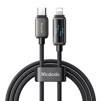 "Mcdodo CA-2630" USB-C ir "Lightning" kabelis, 36 W, LED ekranas, 1,2 m