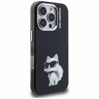 Karl Lagerfeld IML Aquarelle Choupette & Logo iPhone 16 Pro deklas - juodas