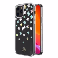 Kingxbar Lucky Series dėklas, dekoruotas originaliais Swarovski kristalais, iPhone 12 mini – skaidrus (Dobilas)