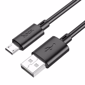 Kabelis USB A į Micro USB Hoco 2,4A 1 m X88 juodas