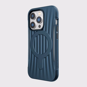 Raptic X-Doria Clutch dėklas iPhone 14 Pro su Magnetine galinė mėlyna danga