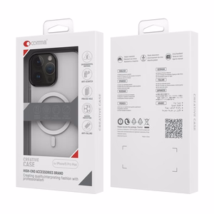 Comma dėklas Hard Jacket Mag iPhone 15 Plus skaidrus antibakterinis