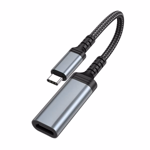 Konversijos laidas iš USB C į HDMI moteriškas Hoco 4K 30Hz 0,2 m UA43A plieninis pilkas