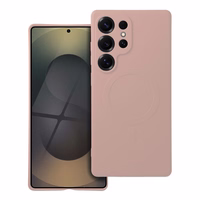 Silikoninis magnetinis dėklas, skirtas SAMSUNG S25 Ultra, rožinis