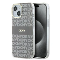 DKNY IML Mono ir juostelės Magnetinis dėklas iPhone 15 / 14 / 13 - smėlinė