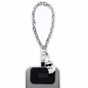 KARL LAGERFELD laikrodžio dirželis KLUCHCSKPK (Wrist Chain Choupette) sidabrinis