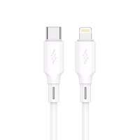 JELLICO laidas B24 USB-C - Lightning PD 30W 1M Baltas