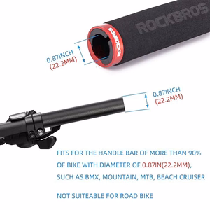 Rockbros BT1001BKRD kempininės dviračio vairo rankenos - juodos ir raudonos