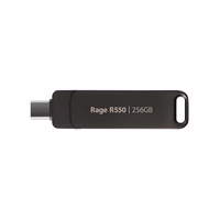 Flashdrive PATRIOT Rage R550 256GB 100 MB/S USB A+C Pasukamas dizainas (PE256GR550DSAD) Juoda