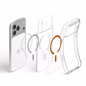 Spigen Ultra Hybrid MagSafe dėklas iPhone 18 Pro / 17 Pro, skaidrus oranžinis