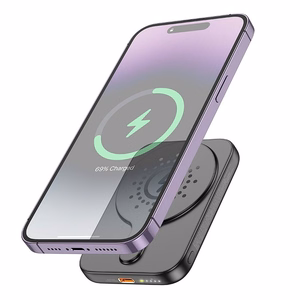 Išorinė baterija suderinama su MagSafe Hoco 5000 mAh QC PD 18W J117 juoda