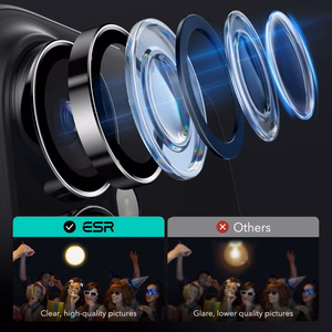 ESR Armorite grūdintas stiklas iPhone 16 / 16 Plus kamerai - juodas