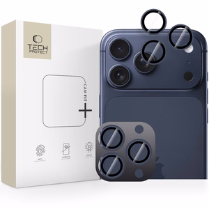 Tech-Protect Camring Fit+ kameros dangtelis, skirtas iPhone 14 Pro / Max / 15 Pro / Max / 16 Pro / Max / 17 Pro / Max – mėlynas