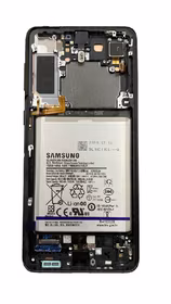 LCD ekranas Samsung G996 S21 Plus su lietimui jautriu ekranu ir rėmeliu Phantom Black originalus (service pack)