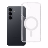 Magnetinis skaidrus dėklas telefonui CLEAR MAG COVER suderinamas su MagSafe, skirtas SAMSUNG S26 Edge