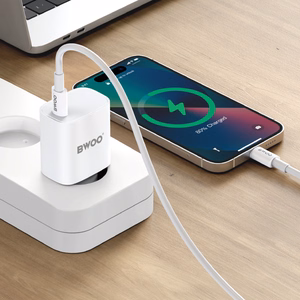 BWOO CDA159 PD wall įkroviklis 20W 1x USB-C port + USB-C baltas
