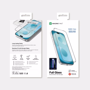 AmazingThing Radix +Care Full Glass grūdintas apsauginis stiklas su montavimo rėmeliu, skirtas iPhone 18 Pro Max