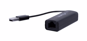 Lanberg NC-0100-01 kabelių sąsaja / invertavimo adapteris USB-A RJ-45 Juoda
