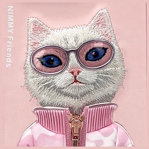 Nimmy Cool&Cute 2.0 Katės dėklas telefonui iPhone 16 Pro - rožinė