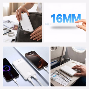 Wozinsky Wpower WPBBK-3 10000 mAh 10W išorinė baterija, 2x USB-A 2A, balta