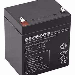 BATTERY 12V 5AH VRLA/EP5-12T2 EUROPOWER EMU