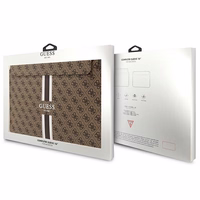 Guess 4G Printed Stripes dėklas 16" nešiojamam kompiuteriui - rudas