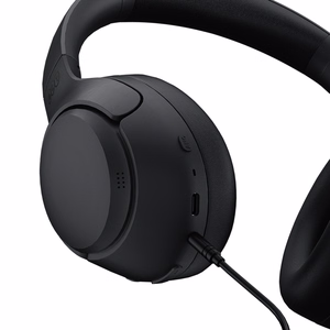 QCY H3 ausinės su ANC ir "Bluetooth 5.4" - juodos spalvos