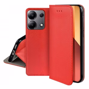 Telefono dėklas "Smart Magnet" Xiaomi Redmi Note 13 Pro 4G / M6 Pro 4G raudonas