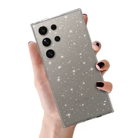 Kristalinis blizgus dėklas telefonui Samsung Galaxy S24 Ultra sidabrinis