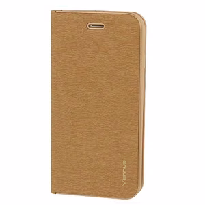 Vennus knygos tipo dėklas su rėmeliu Samsung Galaxy J3 (2016) auksinis