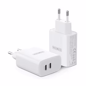 Dux Ducis Duzzona sieninis įkroviklis T4 - 2xType C - PD 35W baltas