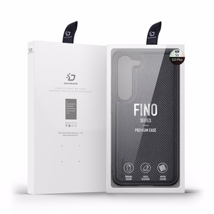 Dux Ducis Fino dėklas Samsung Galaxy S23+ su silikoniniu rėmu juodas