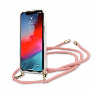 Guess GUHCP12SCRTVSPI iPhone 12 mini 5.4" rožinis/rožinis kietas dėklas Script Vintage