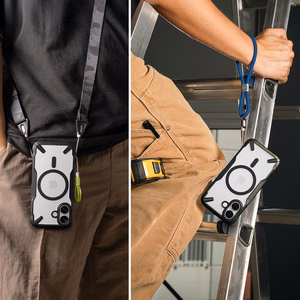 "Ringke Fusion X" magnetinis "MagSafe" dėklas "iPhone 17" - juodas