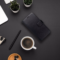 MEZZO Book dėklas telefonui IPHONE 16e (SE 4 2025) - meškiukas juodas