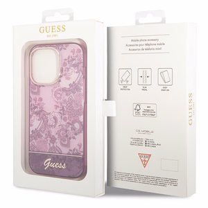 Guess Porcelain Collection dėklas telefonui iPhone 14 Pro Max - fuksinė