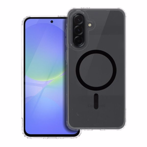 Dėklas telefonui Drop Glue spalvotos žiedinis magnētinis dangtelis suderinamas su MagSafe, skirtas SAMSUNG A36, juodas