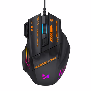 Wozinsky WMGK-1179W laidinė optinė žaidimų pelė, 7200 DPI, su apšvietimu, juoda