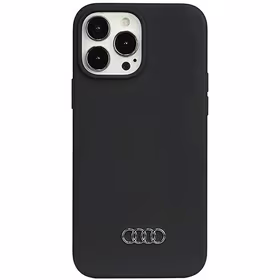 Audi silikoninis dėklas telefonui iPhone 13 Pro Max 6.7" juodas/juodas kietas dėklas AU-LSRIP13PM-Q3/D1-BK