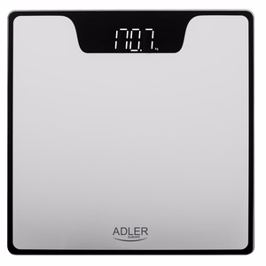 Adler AD 8174S – elektroninės vonios svarstyklės, 180 kg, 100 g, sidabro spalvos