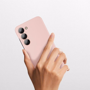 Dux Ducis Grit dėklas Samsung Galaxy S23+ eleganti dėklas iš dirbtinės odos rožinė